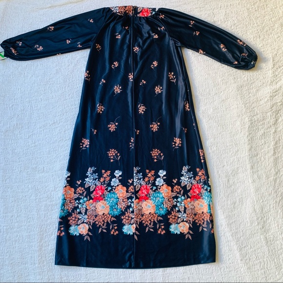 Mr. B of California Long Sleeve Floral Maxi Dress - Picture 6 of 9